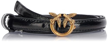 Pinko Damen Love Berry H1 Belt Soft Naplack Gürtel, N17q_pink Antique Gold, im Sale